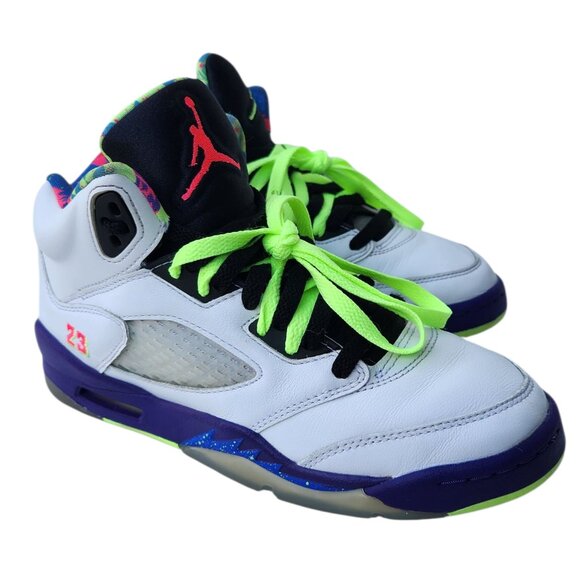 Nike Air Jordan 5 Retro GS Alternate Bel-Air DB3024-100 Size 6Y Neon - Picture 1 of 10